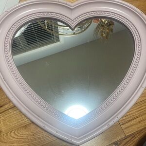 Pink heart mirror